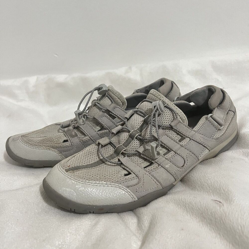 Clarks Unstructured Shoes Womens Size 10 Gray Cushioned Comfort Walking Mesh